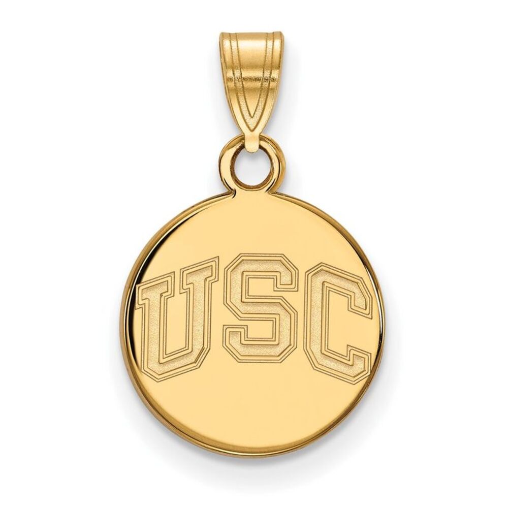 10K Yellow Gold U. of Southern California Small Disc Pendant